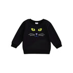 “CAT FACE” BLACK SWEATSHIRT SET