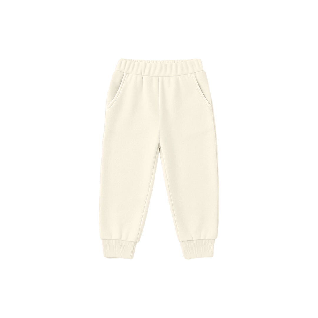 "CUTE ELEPHANT & LION" OFF-WHITE SWEATSHIRT SET