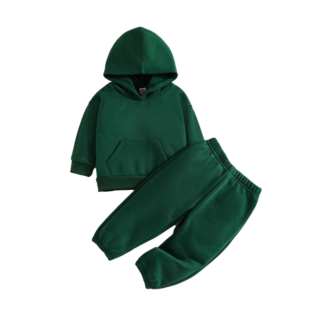 BASIC GREEN HOODIE SET