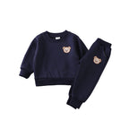 "BEAR" NAVY SWEATSHIRT SET