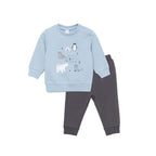 "PLAY CREW" SKY & CHARCOAL SWEATSHIRT SET